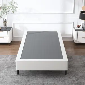 Box Spring 9 Inch High, Heavy Duty Box Spring  Mattress Foundation, Sturdy Metal BoxSpring Only with Fabric Cover Set, Easy Assembly, Noise Free