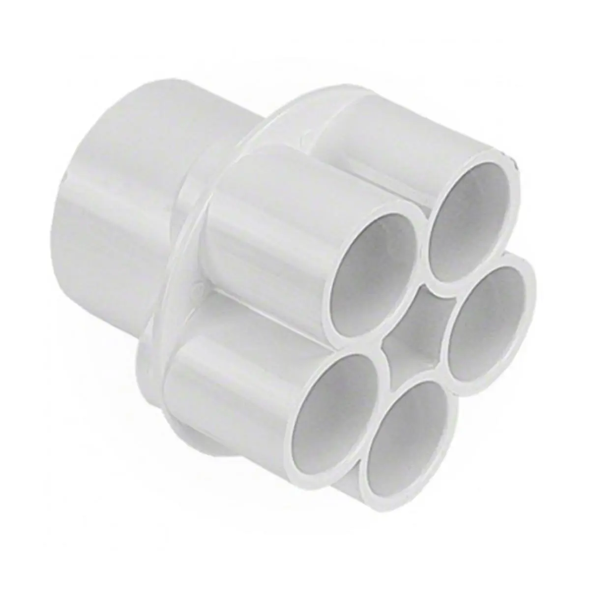 212 MAIN Gecko Alliance 672-4390 Spa Manifold, White 5-Port Unit with 2-in. Slip x 1-in. Slip Connections, 2 Slip X 1 Slip