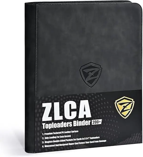 ZLCA Top loader Card Binder, 9-Pocket Trading Card Album Holder fits for 3 x 4'' Top Loader, Double-sided Card Display Storage Carrying Case, Plastic Pages for Holding PTCG MTG Sports Cards - ZLCA Top loader Card Binder, 9-Pocket Trading Card Album Holder fits for 3 x 4'' Top Loader, Double-sided Card Display Storage Carrying Case, Plastic Pages for Holding PTCG MTG Sports Cards -