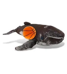 WILD COLLECTION PLUSH - HUMPBACK WHALE 16" WITH BASKETBALL PLUSH