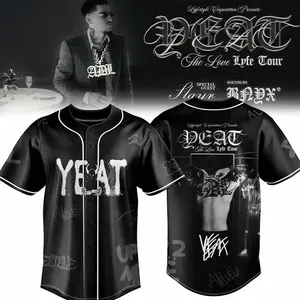 Yeat The LOVE LYFE Tour 2026 Tour Baseball Jersey Yeat Merch Best Gifts For Rap Lovers