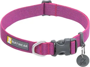Hi & Light Dog Collar, Minimal and Ultralight Collar for Everyday Walks and Runs, Alpenglow Pink, 11"-14"