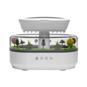 Dual-mode cool mist humidifier with aromatherapy and natural rain sound therapy; essential oil diffuser with LED night light; ideal for bedrooms, offices, and guest rooms