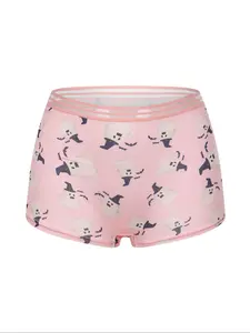 Women's Halloween Pattern Printed Underwear, Soft Comfortable Seamless Design, Casual Fitted Style for All Seasons, Soft Comfy Panty, Soft Breathable Panties