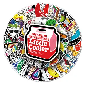 Waterproof Cartoon Pattern Sticker, 100pcs Cute Stickers For Wall Water Bottle Skateboard Helmet Car Bike Luggage Laptop, Car Decorative Sticker
