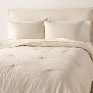 King Stitch Stripe Comforter Tan - Hearth & Hand with Magnolia