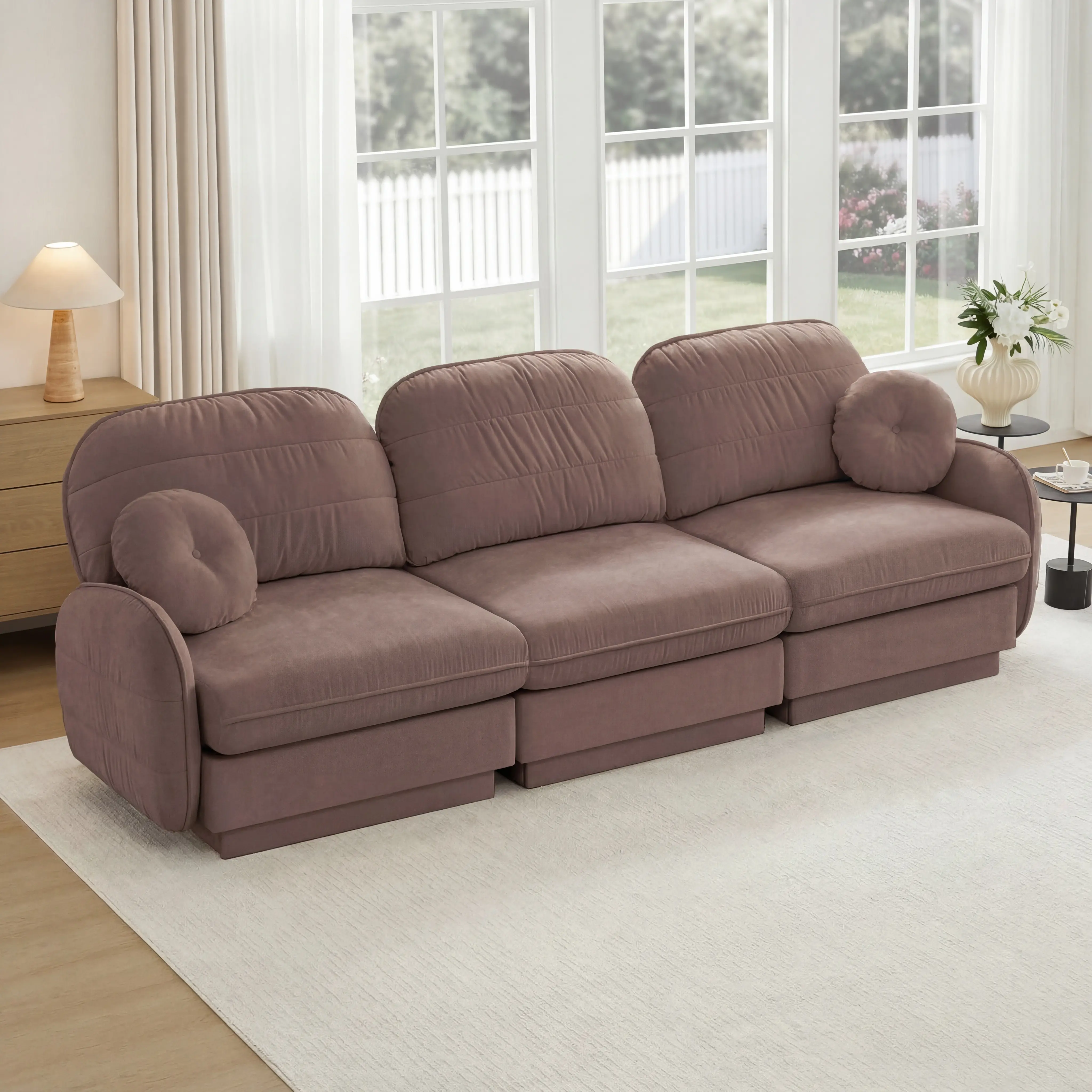 Rose Dust + Chenille + 3 Seat