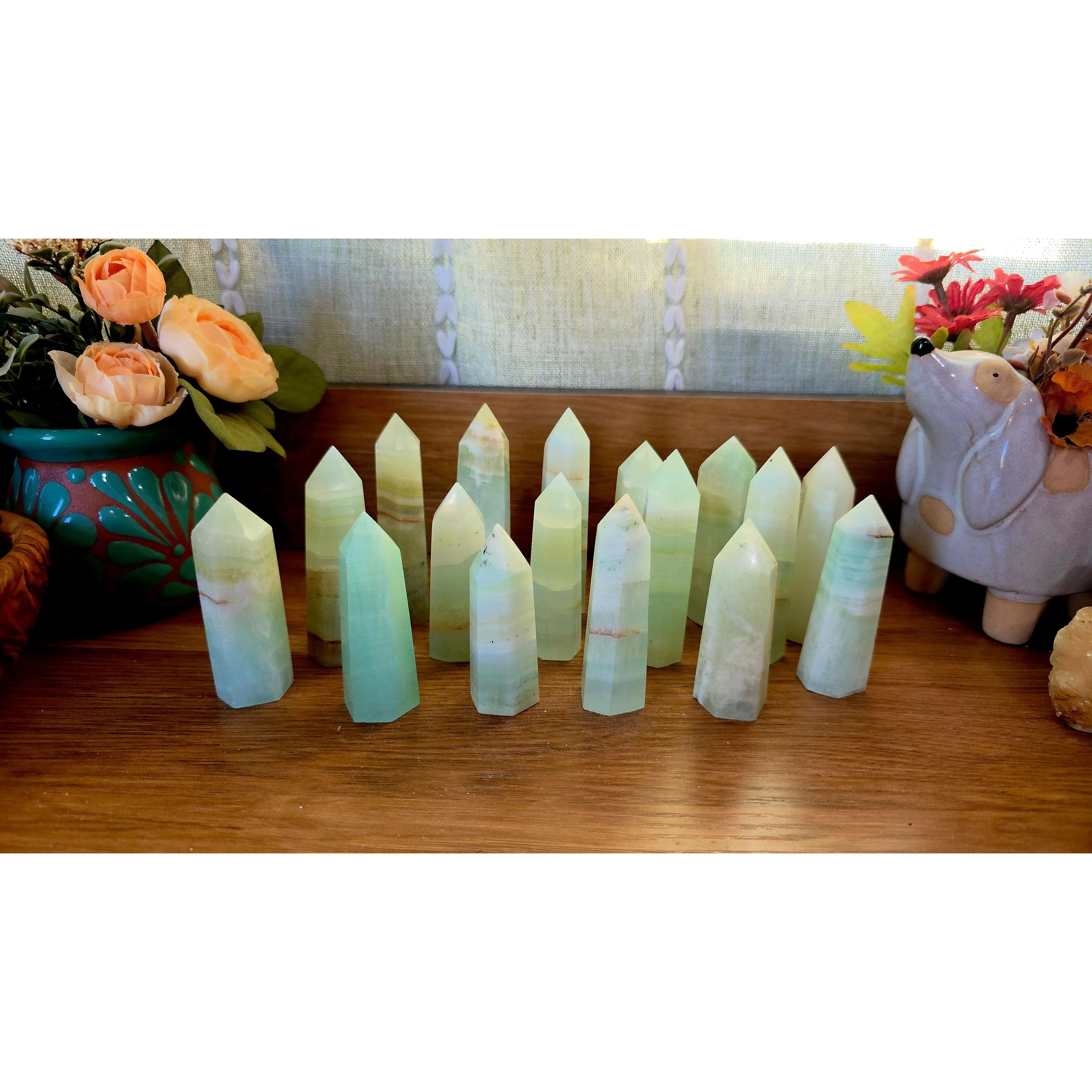 Green Calcite Tower