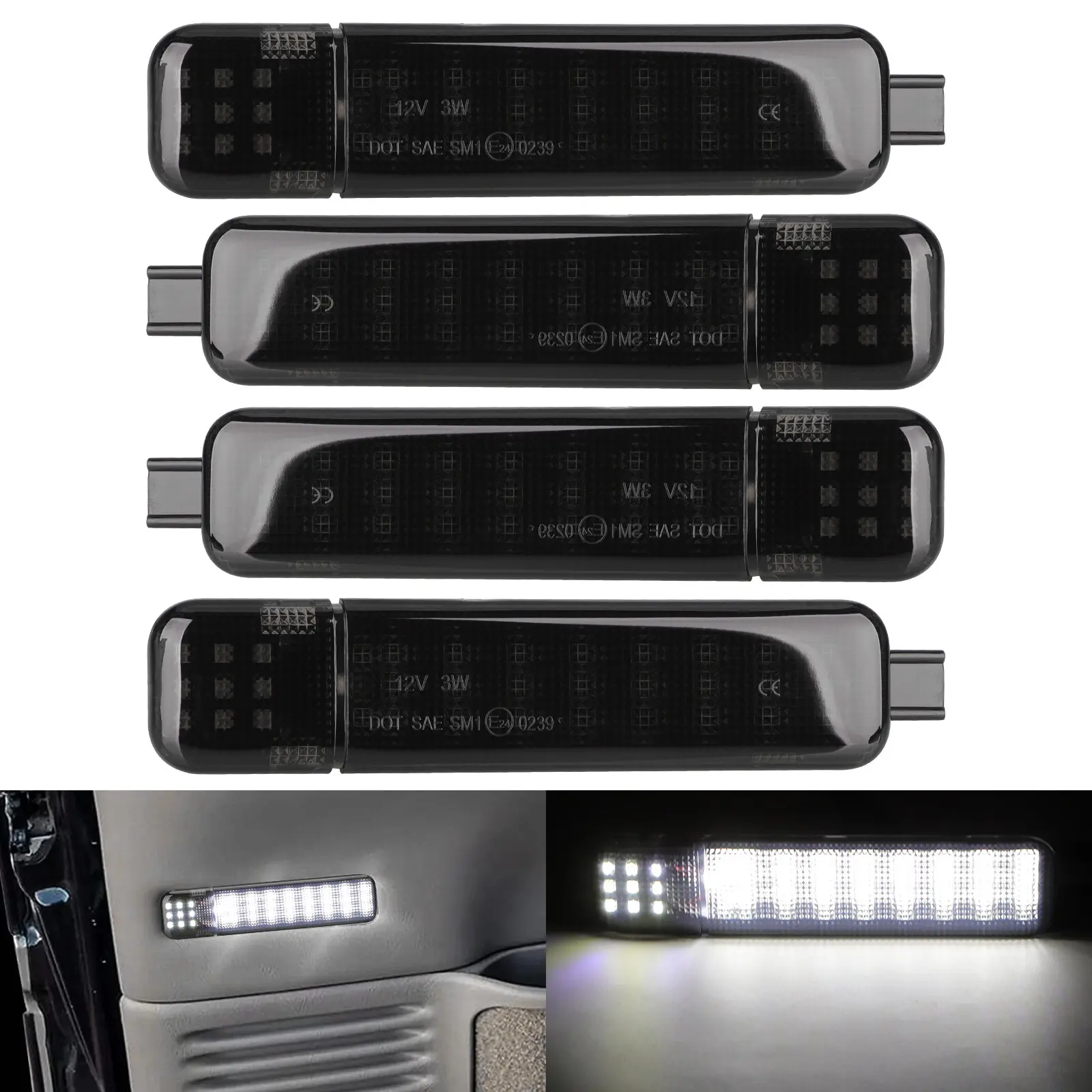 4PCS LED Door Courtesy Light for Silverado Suburban Chevy Tahoe GMC Yukon Sierra