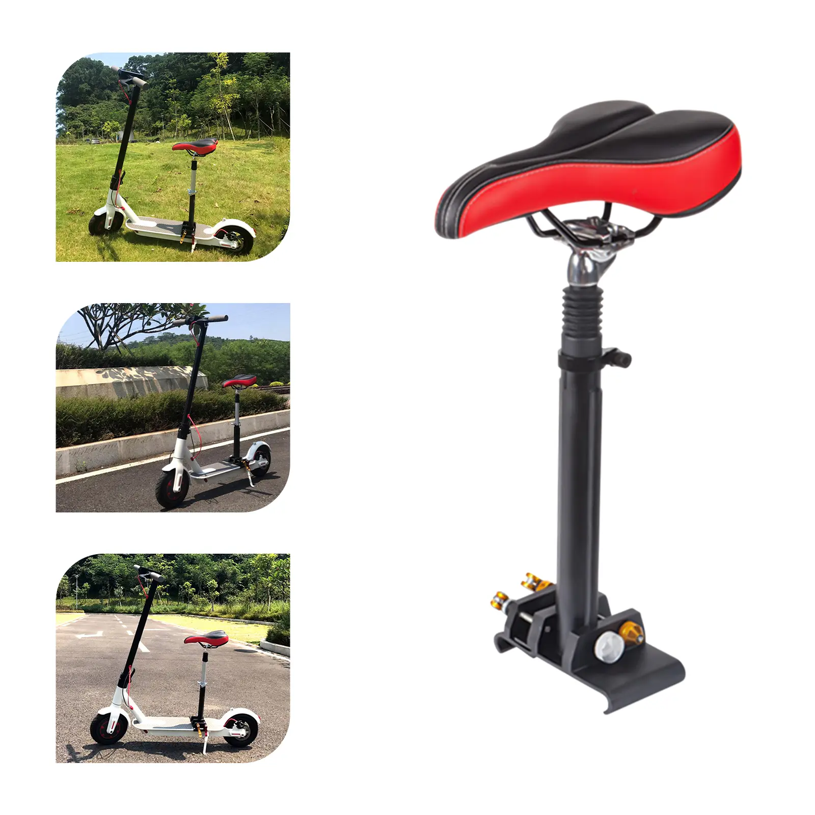 CNCEST Electric Skateboard Saddle Seat for Xiaomi M365 & M365 Pro Adjustable Height 45-65cm Comfortable PU Leather & Aluminum Alloy Support Frame