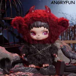 ANGRYFUN Tinnaya Witch Blind Box Plush Bag Charm – Cute Vinyl Plush Keychain Toy, Fashion Pendant Gift for Bags and Collectors,summervibes