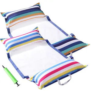 2-Pack Fabric Pool Floats, Inflatable Water Hammocks, XL Large Pool Float Lounger Chair for Adult
