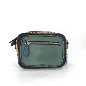Pre-owned BURBERRY Canvas Crossbody Bags Green Crossbody Bag Multiple colors Cloth B00160 NO2