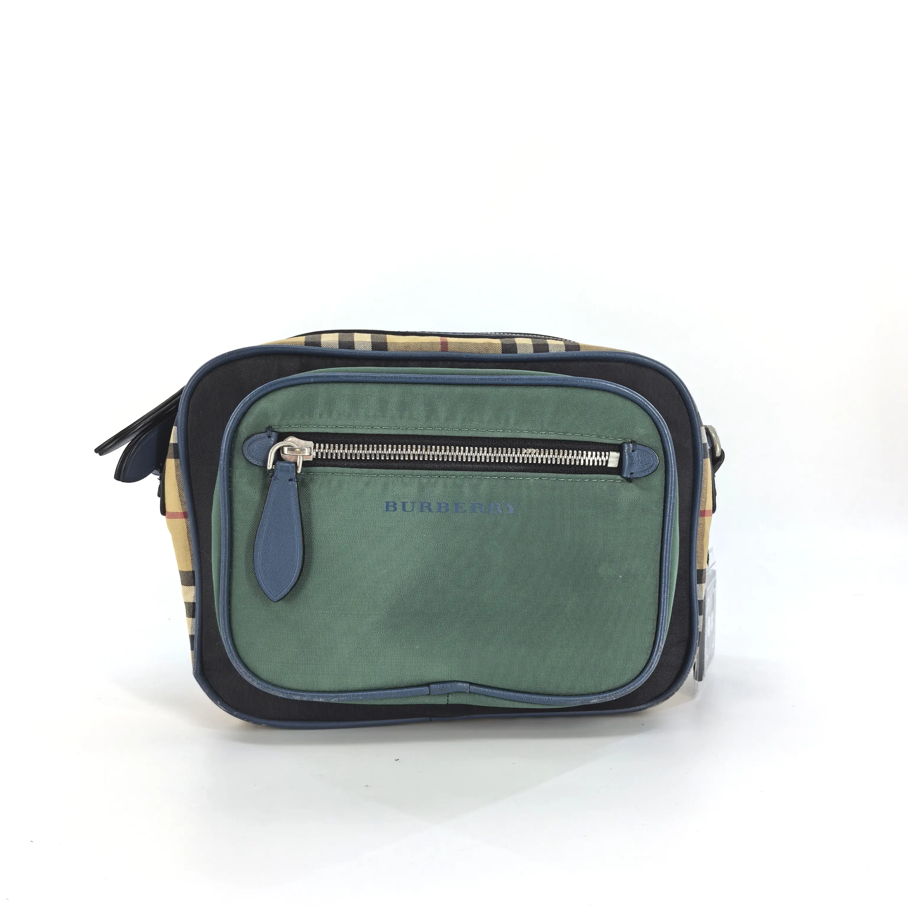 Pre-owned BURBERRY Canvas Crossbody Bags Green Crossbody Bag Multiple colors Cloth B00160 NO2