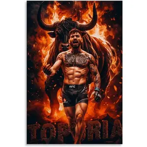 Ilia Topuria Boxing Poster Picture Print Canvas Wall Paint Arts Decor Modern Home Artworks Gift Idea