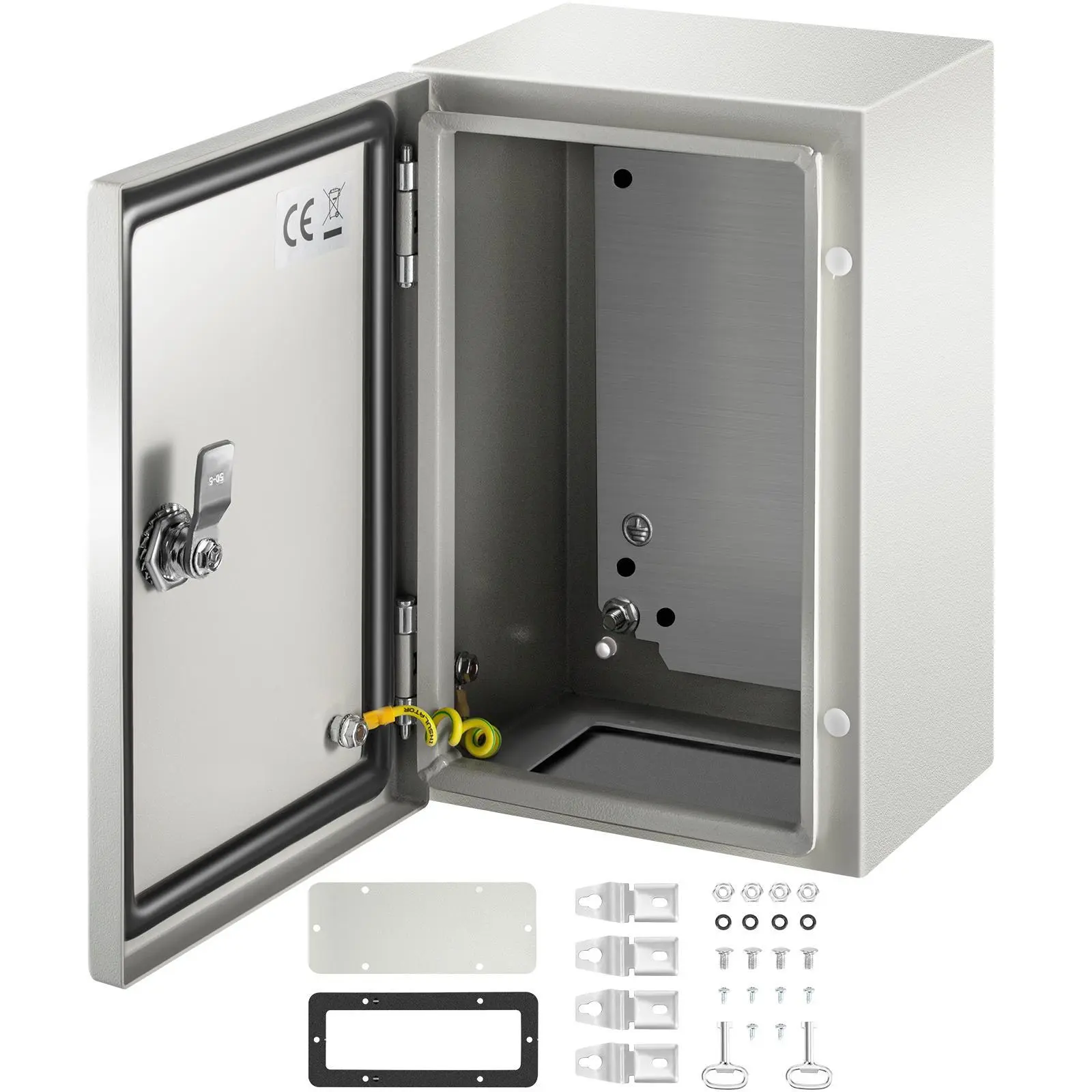 【Summerfinds】VEVOR NEMA Steel Enclosure, 12 x 8 x 6'' NEMA 4X Steel Electrical Box, IP66 Waterproof & Dustproof, Outdoor/Indoor Electrical Junction Box with Mounting Plate