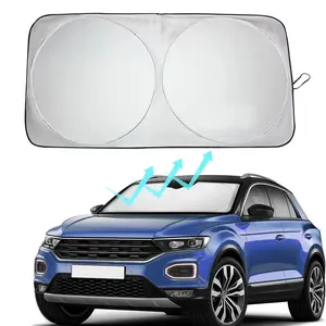 Car Windshield Sunshade, Car Windshield Sunshade Blocks 99% UV Rays, Folds Easily, Suitable for Cars & SUVs