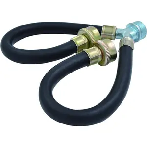 Rubber Washing Machine Y Mixer Hose Connector, 3/4" Fiings, 1 ft (12") Length