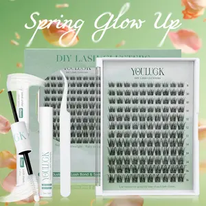 YOULUCK Venus Lash Extension Kit with Glue, Remover, and Tweezer for Beginners - Soft & Fluffy Texture, Gentle Long-Lasting Glue, Comfortable Fit, Easy At-Home Application