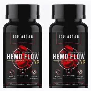 Leviathan Nutrition Hemo-Flow V3: 10,000 FU Nattokinase for Blood Pressure & Circulation Support - 60 Capsules