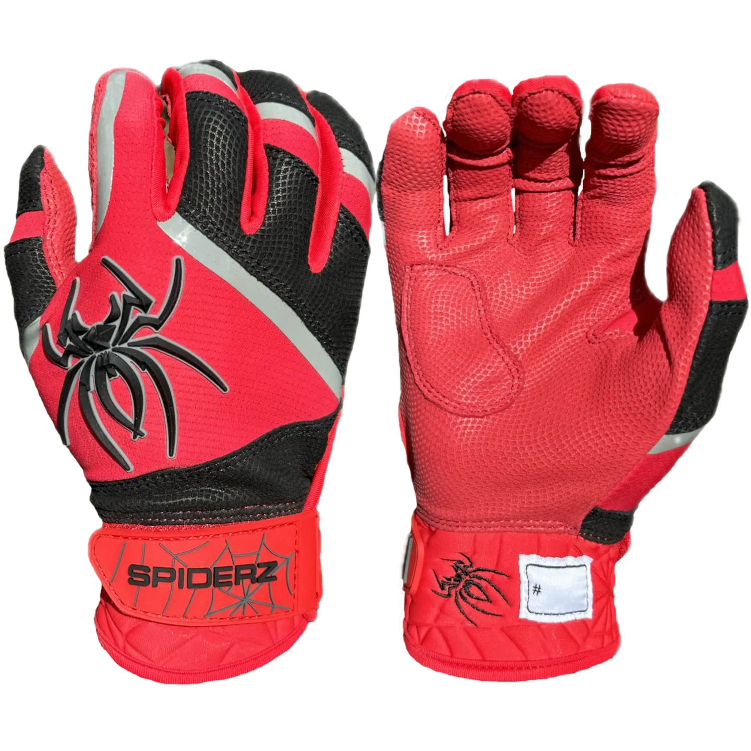 Spiderz PRO PREMIER Batting Gloves - Red/Black/Graphite