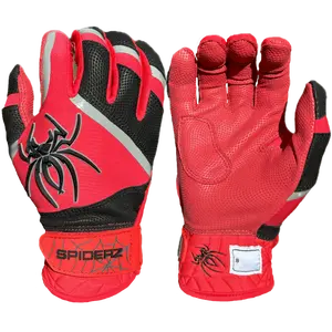 Spiderz PRO PREMIER Batting Gloves - Red/Black/Graphite