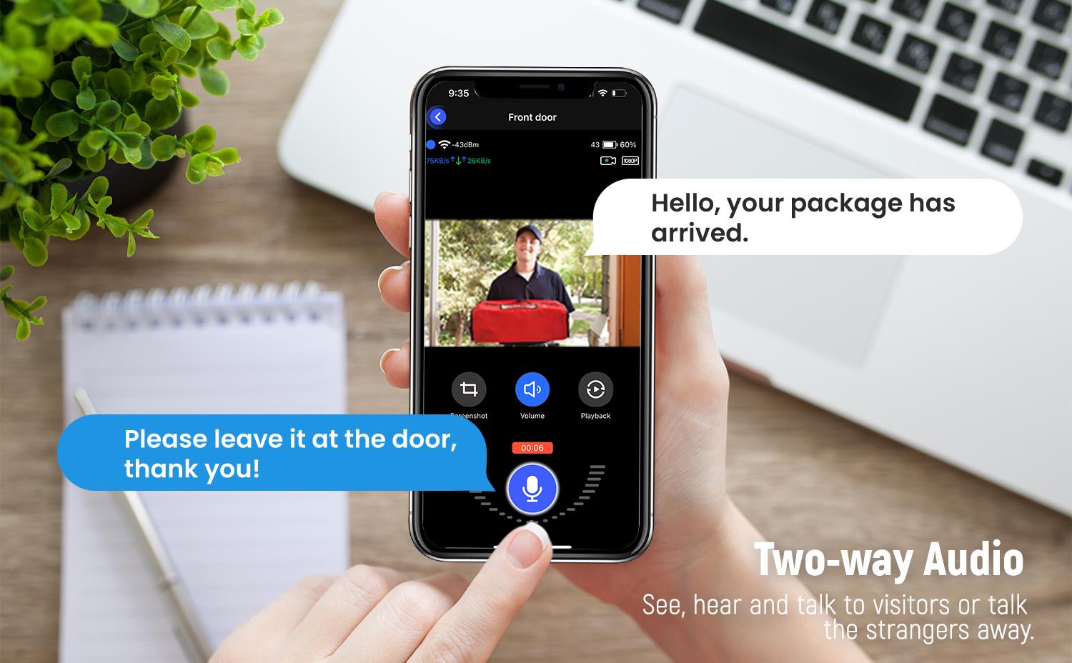 1080P Wireless Video Doorbell Camera, Smart AI Human Detection, FHD Live View, Cloud Storage, Night Vision, Two Way Audio, Instant Alert, 2.4G WiFi Only, Indoor/Outdoor Surveillance Cam for Home Security System 1080P Wireless Video Doorbell Camera, Smart AI Human Detection, FHD Live View, Cloud Storage, Night Vision, Two Way Audio, Instant Alert, 2.4G WiFi Only, Indoor/Outdoor Surveillance Cam for Home Security System