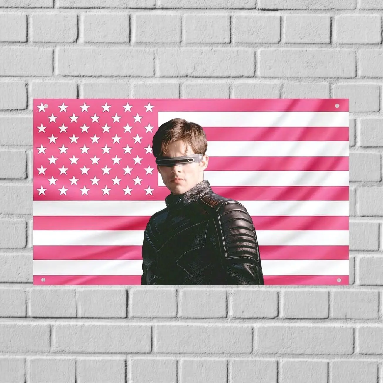 Cyclops US Wall Tapestry Flag, X-Men Wall Art, Marvel Superhero Bedroom Decor, Fan Banner