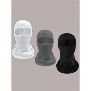 3-Pack Unisex UV Protection Breathable Mask & Ice Silk Camouflage Hat High Elasticity Pullover Ideal for Cycling, Skiing & Outdoor Sports Comfortable & Versatile