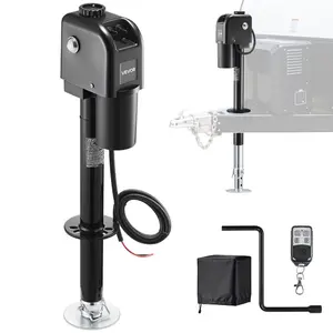 VEVOR Electric Trailer Jack, 7500 lbs Capacity, Electric Power Tongue Jack with Waterproof Protective Cover LED Light for Travel Trailer, Camper, RV, 9.84-27.84 in Lift, 12V DC with Wiring, Black