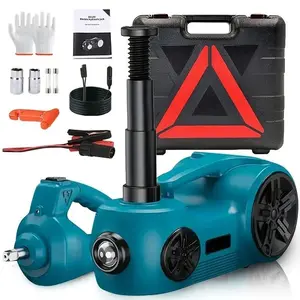 3 in 1 Electric Car Jack Kit 5 Ton 17.7 Inch Lift Range 3 in 1 car jack Hydraulic with Impact Wrench and Tire Inflator Floor Jack for SUV/Pickup/Truck/Sedan Roadside Emergency Tire Change Spare Tool Set,Car Repair Kit — Father's Day Gift