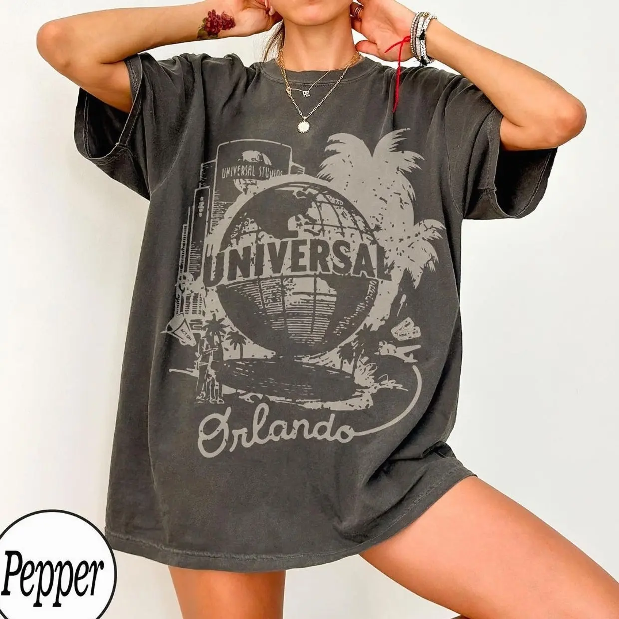 Comfort Colors Vintage Universal Studios Orlando Shirt, Retro Universal Globe Theme Park Tee