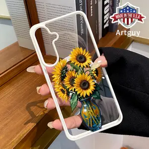 Magnetic iPhone Case for Samsung Galaxy S24 Plus S25 Ultra S23 FE Ultra S22+  Sunflower Bouquet   Pattern Flexible Premium Stylish Transparent Gift Protection Case