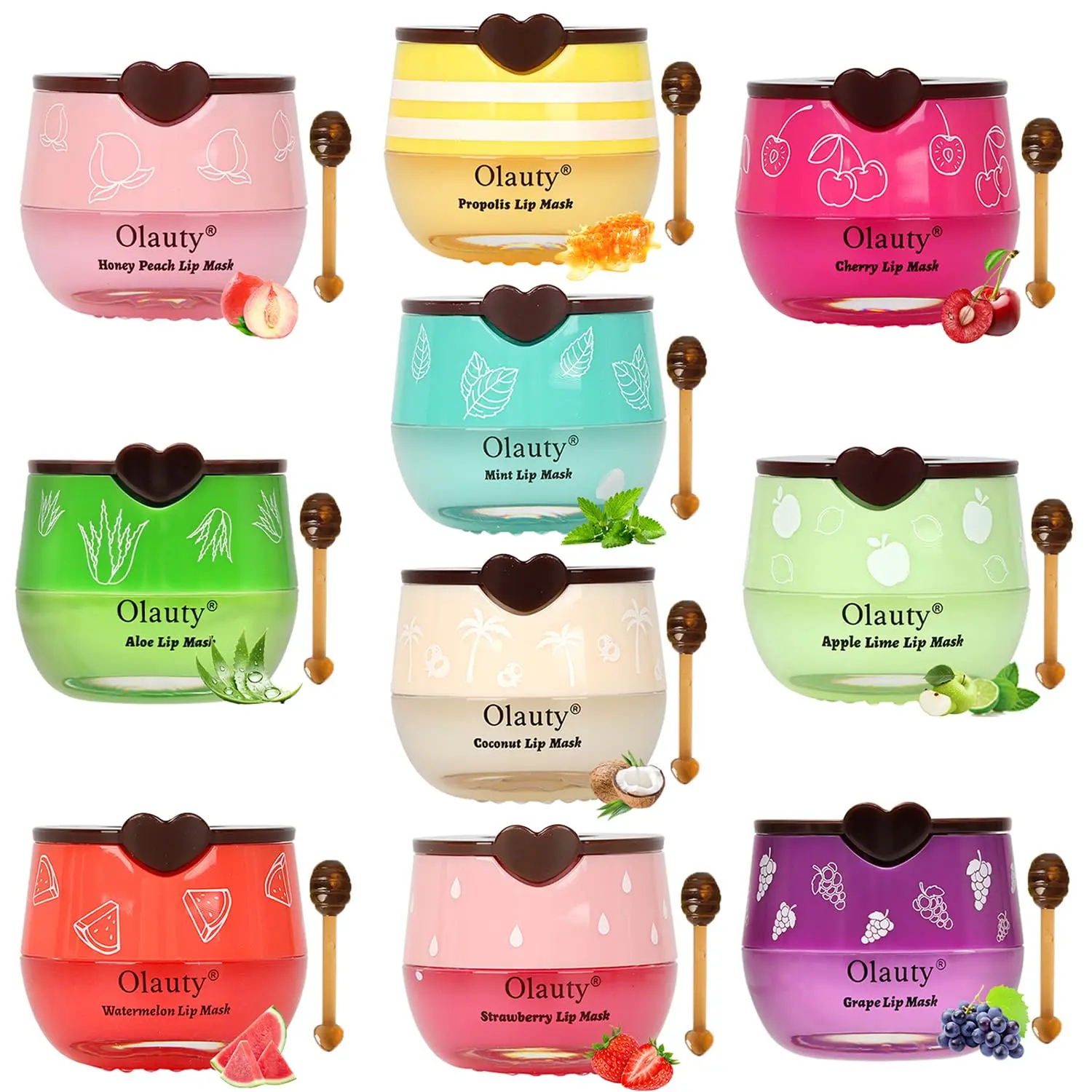 4/6/8/10 PCS Bee Lip Balm Lip Mask Honey Pot, Propolis Lip Mask Overnight Moisturizing Lip Balm with Stick, Sleeping Lip Mask Hydrating, Prevents Dryness & Cracks, Reduces Lip Lines. A perfect holiday gift and Christmas present for all women