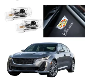 2 Pcs Never Fade Door Lights Logo, Ghost Shadow Welcome Puddle Projection Light Compatible with Cadillac ATS-L,XTS,CT6,XT4,SPX,XT5 Series Led Bracket