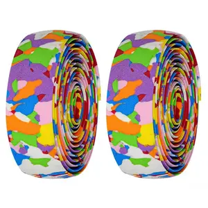 Universal bicycle handlebar anti-slip rubber tape, high elasticity and wear-resistant grip tape for road and mountain bikes, comes with 2 safety rod plugs, environmentally friendly and anti-aging materials, DIY cycling upgrade equipment.