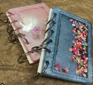 1 Custom Mini Shaker Notebook with Colorful  Design and Ring Binders Unique Accessory
