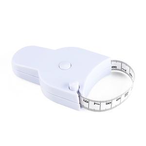 Automatic Retractable Body Tape Measure - 60" Fiberglass Slim Measuring Tape for Sewing, Tailoring & Crafting | Compact & Durable Flexible Ruler (White)