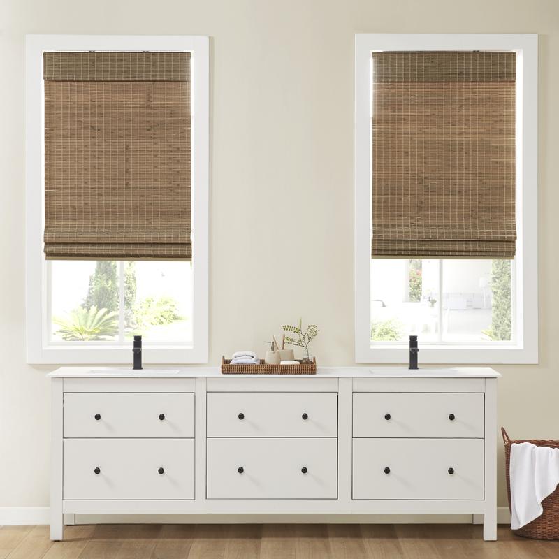 Bamboo Light Filtering Roman Shade 64"L