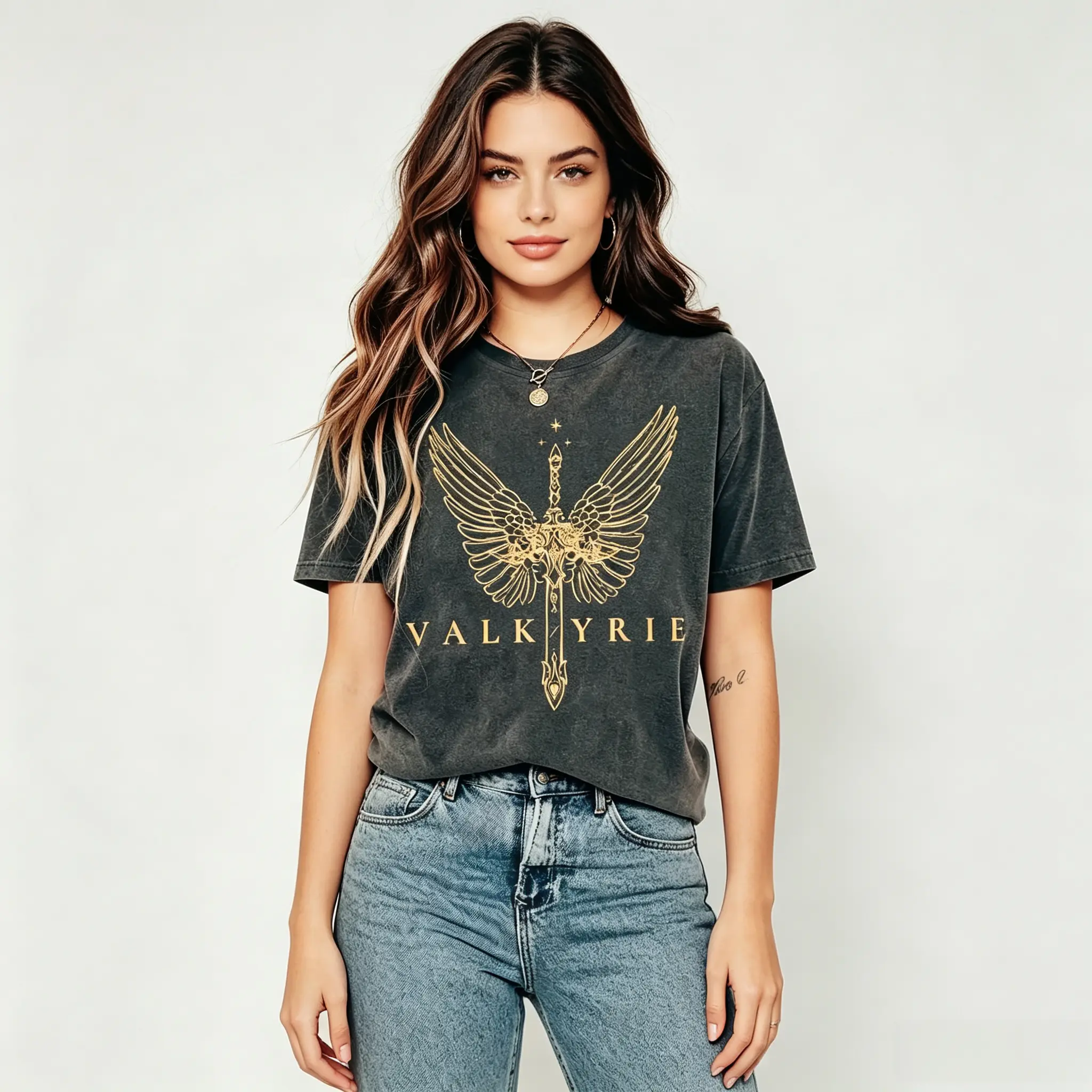 ACOTAR Valkyrie Top, to the Listening Stars, Nesta Archeron Ilyrian Camp Graphic Print T-Shirt - Casual Crew Neck Short Sleeve - Women's Clothing - Suitable for All Seasons