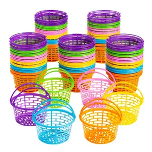 Bulk 72 Pc. Bright Round Plastic Easter Baskets Bulk 72 Pc. Bright Round Plastic Easter Baskets