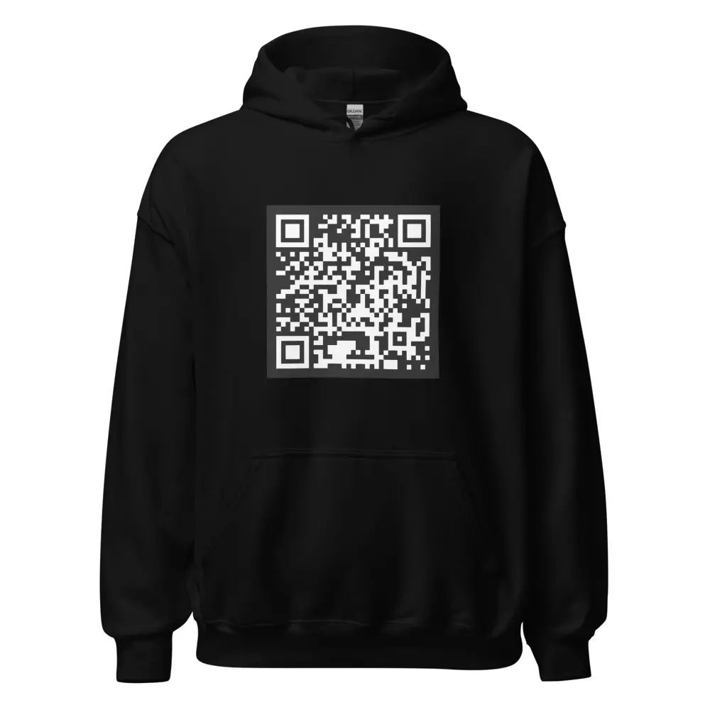 RIVEMUG NG Show Me Your Butth*le Funny Scannable QR Code Unisex QRCode Hoodie
