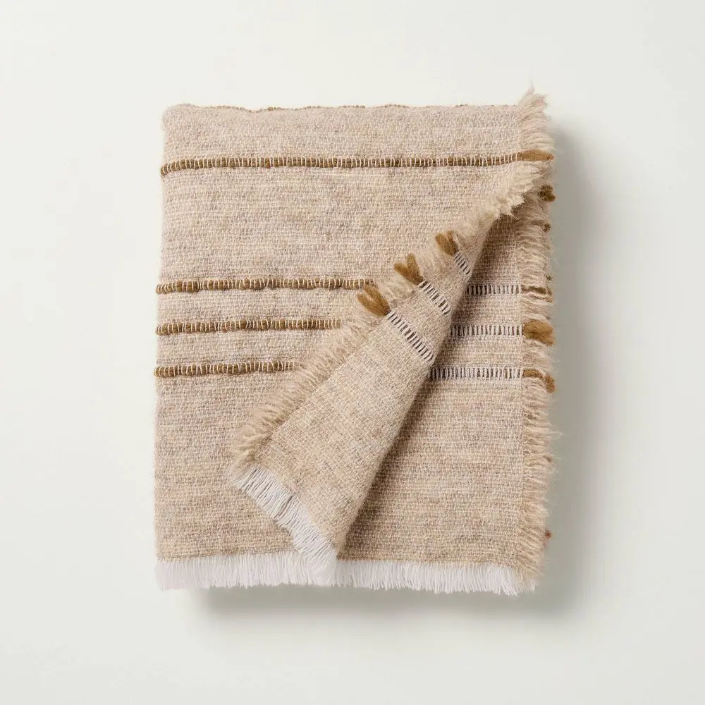 Cozy Stripe Throw Blanket Sour - Hearth & Hand with Magnolia