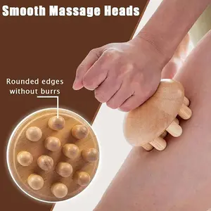 1pc Wooden Mushroom Massager Manual Wood Massage Tool, Wood Mushroom Massage Tools Gua Sha for Body Massage Use