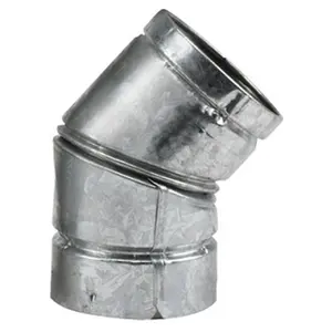 212 MAIN 45-Deg Pellet Vent Elbow (Selkirk 154953 4VP-EL45) with Flexible Metal Hose, Leak-Proof Steel Pipes, Coupler Seal for Boating Water Sports Activities