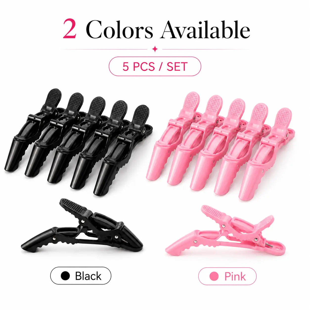 2026 New No-Bend No-Crease Alligator Hair Clips - Multicolor Non-Slip Duckbill Sectioning Clips for Salon Hairdressing, Daily Hairstyling; Bulk-Wholesale HairTok Salon-Grade Home & Festive Decor Accessories