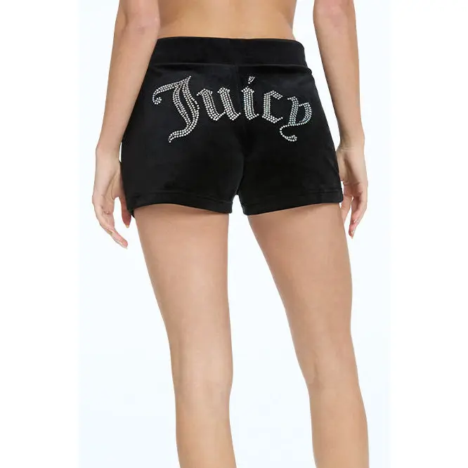 Juicy Couture Big Bling Velour Track Shorts