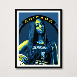 Angel Reese Artist Print - Chicago Women’s Basketball Wall Art, Sports Fan Poster
