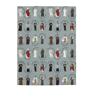 Catholicc Saint Cozy Plush Fleece Blanket, Gifts for Confirmation, Dad, First Communion, Decoration for Bed Sofa Living Room