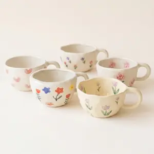 Floral Milk Ceramic Mug · 10 oz